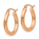Lataa kuva Galleria-katseluun, 14K Rose Gold 20mm x 3mm Classic Round Hoop Earrings
