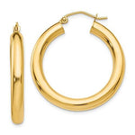 Indlæs billede til gallerivisning 10K Yellow Gold Classic Round Hoop Earrings 30mmx4mm
