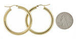 Load image into Gallery viewer, 10K Yellow Gold Classic Round Hoop Earrings 40mmx4mm
