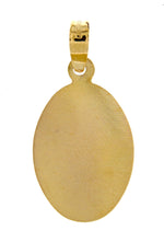 將圖片載入圖庫檢視器 14k Yellow Gold Sacred Heart of Jesus Oval Pendant Charm
