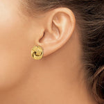 Lataa kuva Galleria-katseluun, 14k Yellow Gold 16mm Classic Love Knot Stud Post Earrings
