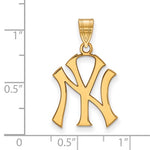Lataa kuva Galleria-katseluun, 14k 10k Yellow White Gold or Sterling Silver New York Yankees LogoArt Licensed Major League Baseball MLB Pendant Charm
