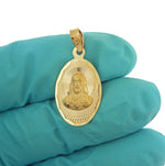 Carica l&#39;immagine nel visualizzatore di Gallery, 14k Yellow Gold Sacred Heart of Jesus Oval Pendant Charm
