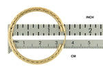Carregar imagem no visualizador da galeria, 10K Yellow Gold Diamond Cut 33mm x 3mm Endless Hoop Earrings
