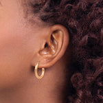 Lade das Bild in den Galerie-Viewer, 10k Rose Gold Classic Round Hoop Earrings 19mm x 3mm
