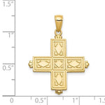 Φόρτωση εικόνας στο εργαλείο προβολής Συλλογής, 14k Yellow Gold Jerusalem Cross Reversible Pendant Charm
