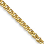 Kép betöltése a galériamegjelenítőbe: 14K Yellow Gold 1.9mm Flat Wheat Spiga Bracelet Anklet Choker Necklace Pendant Chain
