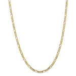 Ladda upp bild till gallerivisning, 14K Yellow Gold 4mm Concave Open Figaro Bracelet Anklet Choker Necklace Pendant Chain
