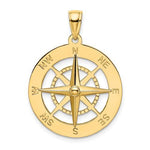 Load image into Gallery viewer, 14k Yellow Gold Nautical Compass Medallion Pendant Charm
