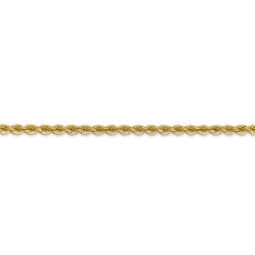 14K Yellow Gold 2.75mm Rope Bracelet Anklet Choker Necklace Pendant Chain