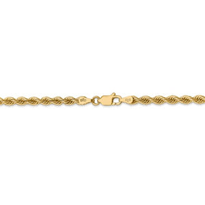 14k Yellow Gold 3.65mm Rope Bracelet Anklet Choker Necklace Pendant Chain