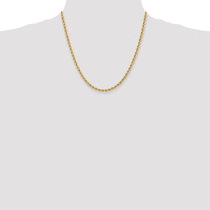 14k Yellow Gold 3.65mm Rope Bracelet Anklet Choker Necklace Pendant Chain