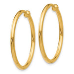 Lataa kuva Galleria-katseluun, 14K Yellow Gold 29mm x 2mm Non Pierced Round Hoop Earrings
