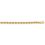 Загрузить изображение в средство просмотра галереи, 14k Yellow Gold 4.25mm Diamond Cut Rope Bracelet Anklet Choker Necklace Pendant Chain
