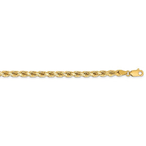 14k Yellow Gold 4.25mm Diamond Cut Rope Bracelet Anklet Choker Necklace Pendant Chain