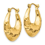 Load image into Gallery viewer, 14K Yellow Gold Classic Hammered Hoop Earrings
