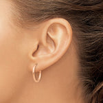 Φόρτωση εικόνας στο εργαλείο προβολής Συλλογής, 14K Rose Gold 19mm x 2mm Non Pierced Round Hoop Earrings
