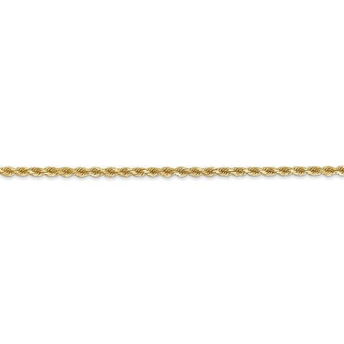 14k Yellow Gold 2mm Diamond Cut Rope Bracelet Anklet Choker Necklace Pendant Chain