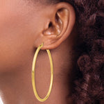 Ladda upp bild till gallerivisning, 14K Yellow Gold 65mm x 3mm Classic Round Hoop Earrings
