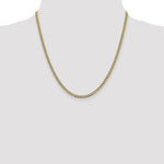 Lade das Bild in den Galerie-Viewer, 14K Yellow Gold with Rhodium 3.4mm Pavé Curb Bracelet Anklet Choker Necklace Pendant Chain Lobster Clasp
