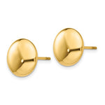 Charger l&#39;image dans la galerie, 14k Yellow Gold 12mm Button Polished Post Stud Earrings
