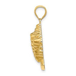 Ladda upp bild till gallerivisning, 14k Yellow Gold Bahamas Conch Shell Travel Vacation Pendant Charm
