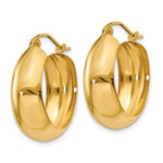 Charger l&#39;image dans la galerie, 14K Yellow Gold 20mm x 7mm Classic Round Hoop Earrings
