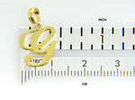 Cargar imagen en el visor de la galería, 10K Yellow Gold Script Initial Letter G Cursive Alphabet Pendant Charm

