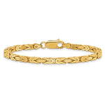 Cargar imagen en el visor de la galería, 14K Yellow Gold 3.25mm Byzantine Bracelet Anklet Choker Necklace Pendant Chain
