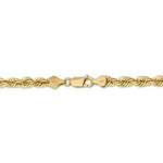 Kép betöltése a galériamegjelenítőbe: 14k Yellow Gold 5.5mm Diamond Cut Rope Bracelet Anklet Choker Necklace Pendant Chain
