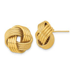 Φόρτωση εικόνας στο εργαλείο προβολής Συλλογής, 14k Yellow Gold 15mm Classic Love Knot Stud Post Earrings
