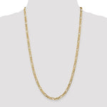 Lataa kuva Galleria-katseluun, 14K Yellow Gold 4.75mm Flat Figaro Bracelet Anklet Choker Necklace Pendant Chain
