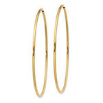 Charger l&#39;image dans la galerie, 14K Yellow Gold 52mm x 1.5mm Endless Round Hoop Earrings
