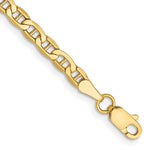 Kép betöltése a galériamegjelenítőbe: 10k Yellow Gold 3.2mm Anchor Bracelet Anklet Choker Necklace Pendant Chain
