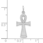 Afbeelding in Gallery-weergave laden, 10k White Gold Ankh Cross Pendant Charm
