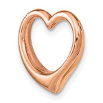 Cargar imagen en el visor de la galería, 10k Rose Gold Floating Heart Chain Slide Pendant Charm

