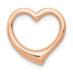Lataa kuva Galleria-katseluun, 10k Rose Gold Floating Heart Chain Slide Pendant Charm
