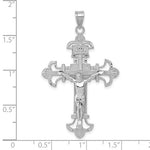 画像をギャラリービューアに読み込む, 10k White Gold INRI Crucifix Cross Large Pendant Charm
