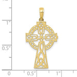 Charger l&#39;image dans la galerie, 10k Yellow Gold Celtic Knot Cross Pendant Charm

