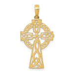 Cargar imagen en el visor de la galería, 10k Yellow Gold Celtic Knot Cross Pendant Charm
