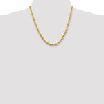 將圖片載入圖庫檢視器 10k Yellow Gold 5.5mm Diamond Cut Rope Bracelet Anklet Choker Necklace Pendant Chain
