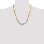 Cargar imagen en el visor de la galería, 10k Yellow Gold 6.5mm Diamond Cut Rope Bracelet Anklet Choker Necklace Pendant Chain
