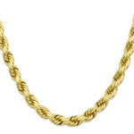 Carregar imagem no visualizador da galeria, 10k Yellow Gold 8mm Diamond Cut Rope Bracelet Anklet Choker Necklace Pendant Chain
