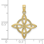 Cargar imagen en el visor de la galería, 10k Yellow Gold Celtic Knot Eternity Cross Pendant Charm
