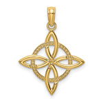 Cargar imagen en el visor de la galería, 10k Yellow Gold Celtic Knot Eternity Cross Pendant Charm
