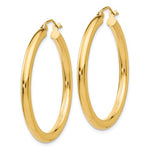 Carica l&#39;immagine nel visualizzatore di Gallery, 10K Yellow Gold 35mm x 3mm Classic Round Hoop Earrings
