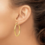Carica l&#39;immagine nel visualizzatore di Gallery, 10K Yellow Gold 35mm x 3mm Classic Round Hoop Earrings
