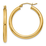 Load image into Gallery viewer, 10K Yellow Gold 30mm x 3mm Classic Round Hoop Earrings
