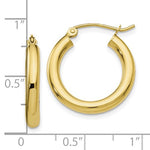 將圖片載入圖庫檢視器 10K Yellow Gold 19mm x 3mm Classic Round Hoop Earrings
