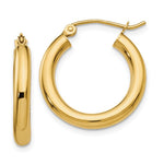 將圖片載入圖庫檢視器 10K Yellow Gold 19mm x 3mm Classic Round Hoop Earrings
